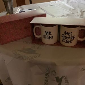 A super cute set brand new coffee mugs! Made by natural life